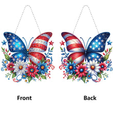 Load image into Gallery viewer, Double Sided Acrylic Flower Butterfly Diamond Painting Decor Diamond Art Pendant
