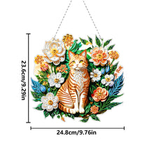 Load image into Gallery viewer, Double Sided Acrylic Flower Butterfly Diamond Painting Decor Diamond Art Pendant
