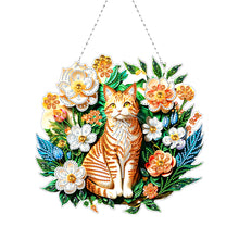 Load image into Gallery viewer, Double Sided Acrylic Flower Butterfly Diamond Painting Decor Diamond Art Pendant
