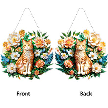 Load image into Gallery viewer, Double Sided Acrylic Flower Butterfly Diamond Painting Decor Diamond Art Pendant
