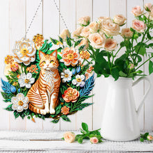 Load image into Gallery viewer, Double Sided Acrylic Flower Butterfly Diamond Painting Decor Diamond Art Pendant
