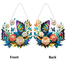 Load image into Gallery viewer, Double Sided Acrylic Flower Butterfly Diamond Painting Decor Diamond Art Pendant
