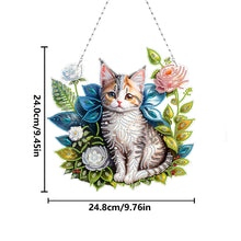 Load image into Gallery viewer, Double Sided Acrylic Flower Butterfly Diamond Painting Decor Diamond Art Pendant
