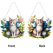 Load image into Gallery viewer, Double Sided Acrylic Flower Butterfly Diamond Painting Decor Diamond Art Pendant
