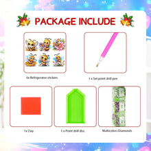 Load image into Gallery viewer, 6Pcs Special Shape Animal Diamond Painting Fridge Magnet Diamond Magnets Decals
