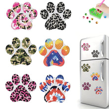 Load image into Gallery viewer, 6Pcs Puppy Footprint Special Shape Diamond Painting Fridge Magnet for DIY Crafts
