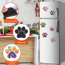 Load image into Gallery viewer, 6Pcs Puppy Footprint Special Shape Diamond Painting Fridge Magnet for DIY Crafts
