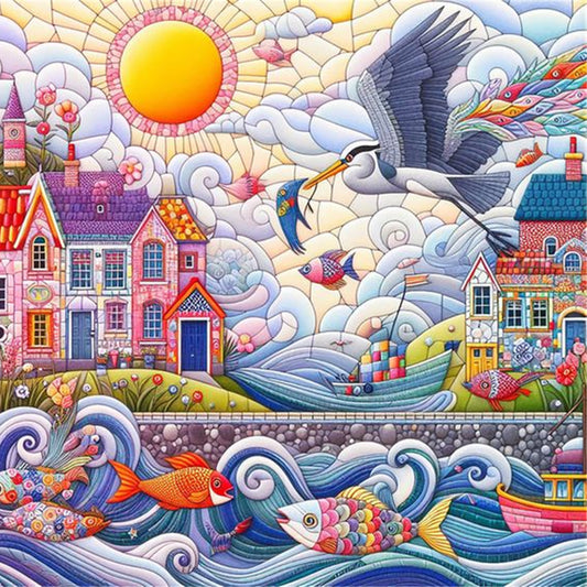 Diamond Painting - Full Round - color house (40*40CM)