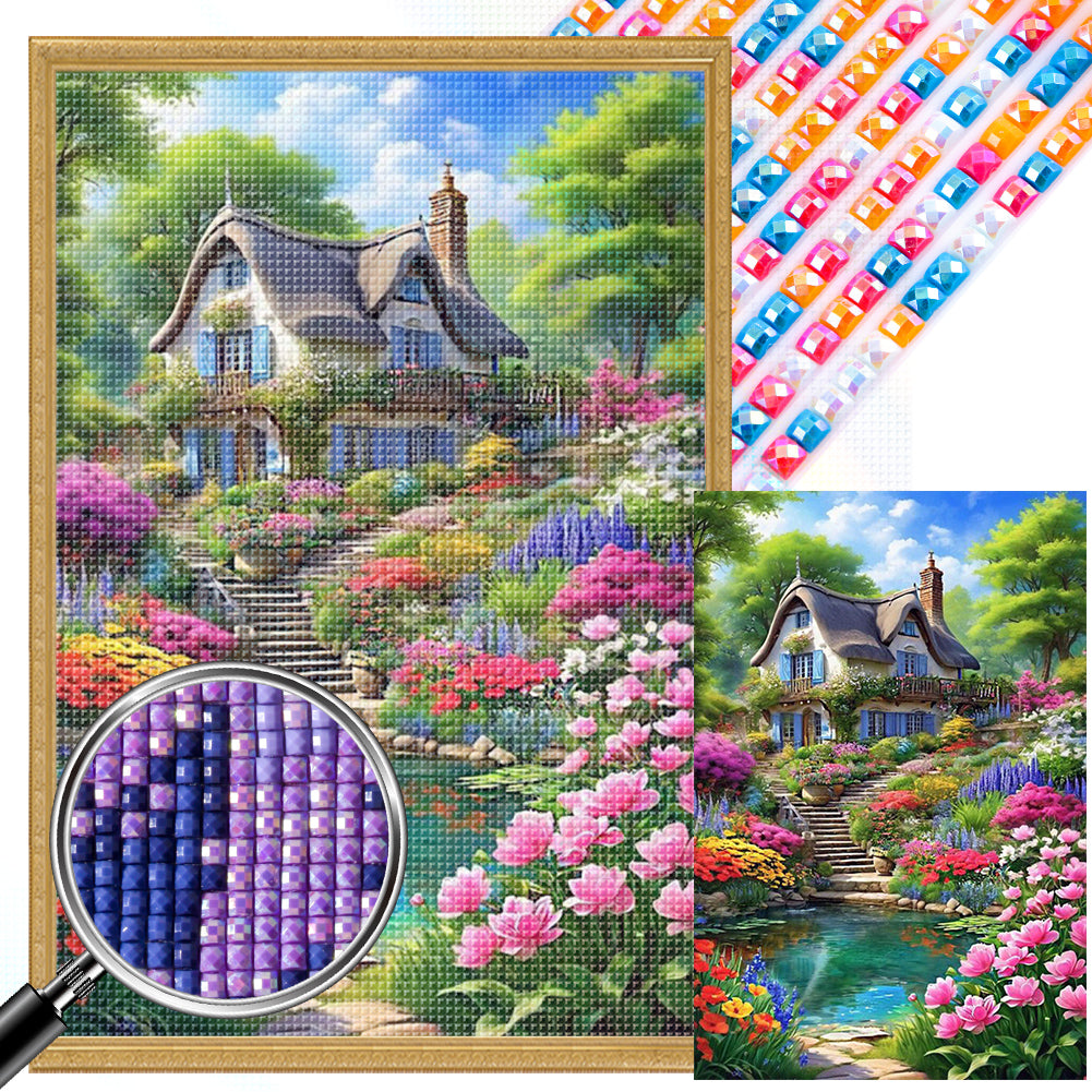 AB Diamond Painting - Full Square - garden house (40*60CM)