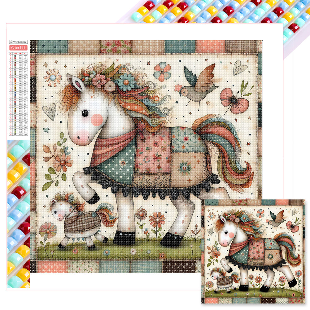 Diamond Painting - Full Square - little white horse (30*30CM)
