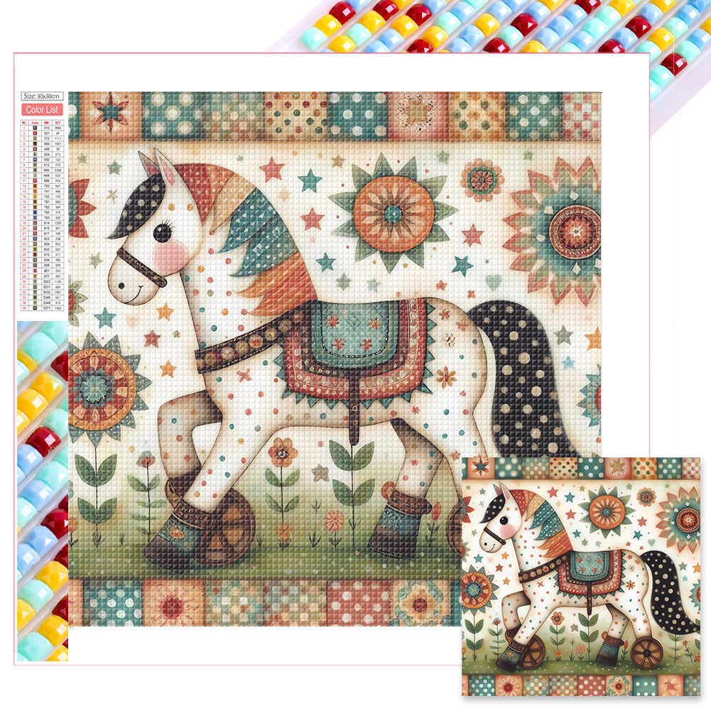 Diamond Painting - Full Square - little white horse (30*30CM)