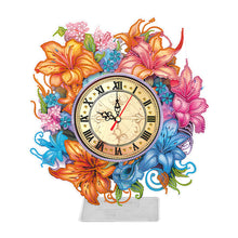 Load image into Gallery viewer, Acrylic Special Shaped Lily 5D Diamond Painting Clock Art Craft for Home Decor (With clock function)
