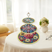 Load image into Gallery viewer, 3 Tier Diamond Painting Cupcake Stand Mandala Butterfly Sunflower for Art Crafts
