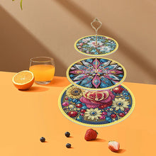 Load image into Gallery viewer, 3 Tier Diamond Painting Cupcake Stand Mandala Butterfly Sunflower for Art Crafts
