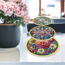 Load image into Gallery viewer, 3 Tier Diamond Painting Cupcake Stand Mandala Butterfly Sunflower for Art Crafts
