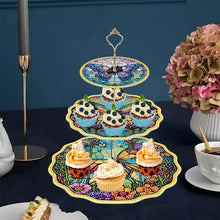 Load image into Gallery viewer, 3 Tier Diamond Painting Cupcake Stand Mandala Butterfly Sunflower for Art Crafts
