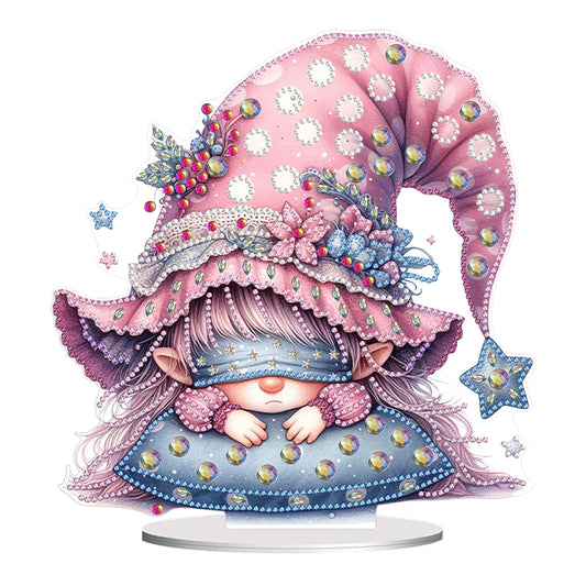 Double Side Sleeping Gnome Diamond Painting Desktop Ornaments Kit for Home Decor