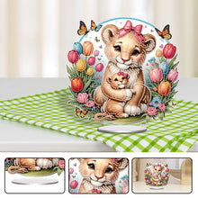 Load image into Gallery viewer, Double Side Parent-Child Tiger Diamond Painting Desktop Ornaments for Home Decor
