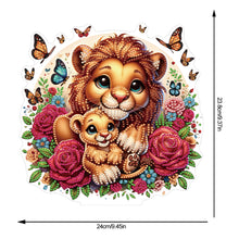 Load image into Gallery viewer, Double Side Parent-Child Lion Diamond Painting Desktop Ornaments for Home Decor
