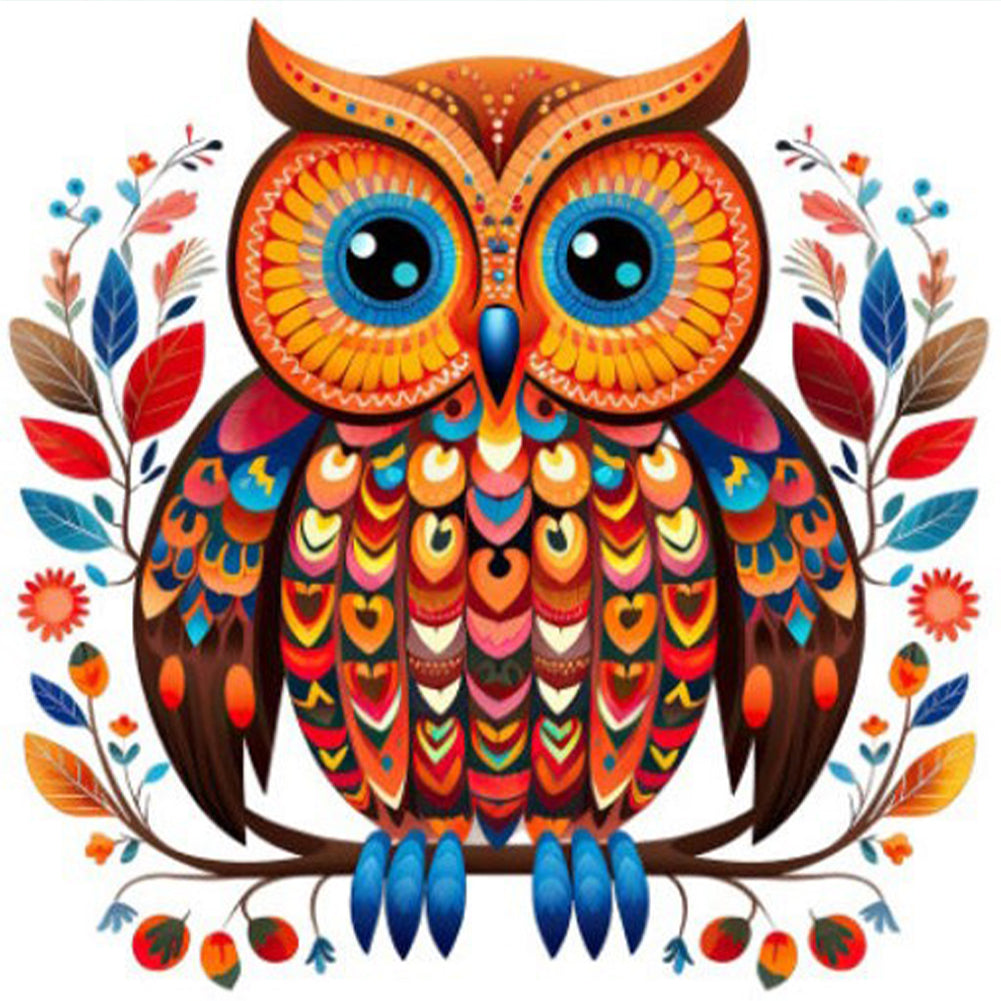 Diamond Painting - Full Round - owl (40*40CM)