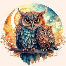 Load image into Gallery viewer, Diamond Painting - Full Round - owl (40*40CM)
