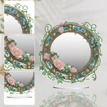 Load image into Gallery viewer, Acrylic Small Flower Disk DIY Diamond Art Mirror Crystal Diamond Painting Mirror
