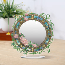 Load image into Gallery viewer, Acrylic Small Flower Disk DIY Diamond Art Mirror Crystal Diamond Painting Mirror
