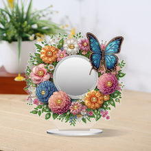 Load image into Gallery viewer, Acrylic Flowers Butterfly DIY Diamond Art Mirror Crystal Diamond Painting Mirror
