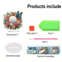 Load image into Gallery viewer, Acrylic Flowers Butterfly DIY Diamond Art Mirror Crystal Diamond Painting Mirror
