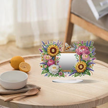 Load image into Gallery viewer, Acrylic Bee Sunflower DIY Diamond Art Mirror Crystal Diamond Art Painting Mirror
