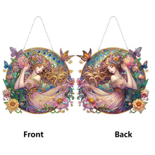 Load image into Gallery viewer, Double Sided Special Shape Butterfly Girl Diamond Painting Decor for Wall Window

