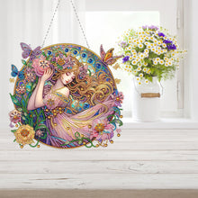 Load image into Gallery viewer, Double Sided Special Shape Butterfly Girl Diamond Painting Decor for Wall Window

