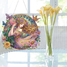 Load image into Gallery viewer, Double Sided Special Shape Butterfly Girl Diamond Painting Decor for Wall Window

