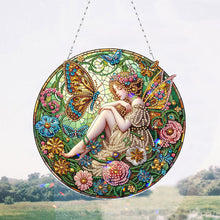 Load image into Gallery viewer, Double Sided Special Shape Butterfly Girl Diamond Painting Decor for Wall Window
