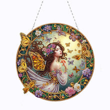Load image into Gallery viewer, Double Sided Special Shape Butterfly Girl Diamond Painting Decor for Wall Window
