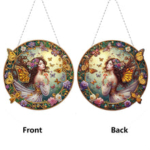 Load image into Gallery viewer, Double Sided Special Shape Butterfly Girl Diamond Painting Decor for Wall Window
