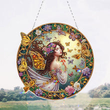 Load image into Gallery viewer, Double Sided Special Shape Butterfly Girl Diamond Painting Decor for Wall Window
