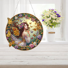 Load image into Gallery viewer, Double Sided Special Shape Butterfly Girl Diamond Painting Decor for Wall Window
