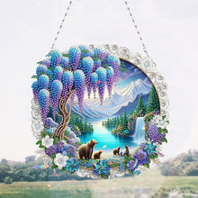 Load image into Gallery viewer, Landscape Double Sided Effect Diamond Painting Hanging Pendant for Kid DIY Craft
