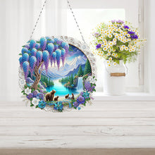 Load image into Gallery viewer, Landscape Double Sided Effect Diamond Painting Hanging Pendant for Kid DIY Craft
