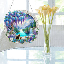 Load image into Gallery viewer, Landscape Double Sided Effect Diamond Painting Hanging Pendant for Kid DIY Craft
