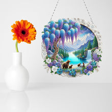 Load image into Gallery viewer, Landscape Double Sided Effect Diamond Painting Hanging Pendant for Kid DIY Craft
