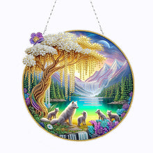 Load image into Gallery viewer, Landscape Double Sided Effect Diamond Painting Hanging Pendant for Kid DIY Craft
