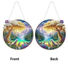 Load image into Gallery viewer, Landscape Double Sided Effect Diamond Painting Hanging Pendant for Kid DIY Craft
