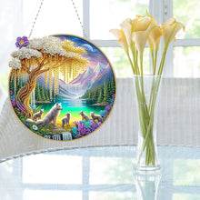 Load image into Gallery viewer, Landscape Double Sided Effect Diamond Painting Hanging Pendant for Kid DIY Craft
