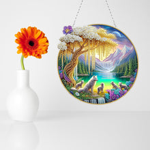 Load image into Gallery viewer, Landscape Double Sided Effect Diamond Painting Hanging Pendant for Kid DIY Craft
