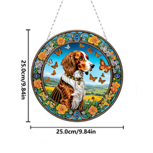 Load image into Gallery viewer, Cat Dog Double Sided Effect Diamond Painting Hanging Pendant Home Windows Decor
