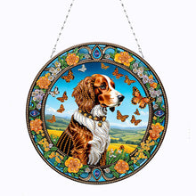 Load image into Gallery viewer, Cat Dog Double Sided Effect Diamond Painting Hanging Pendant Home Windows Decor
