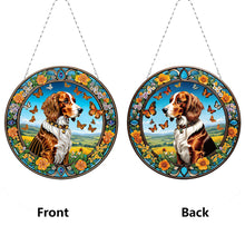 Load image into Gallery viewer, Cat Dog Double Sided Effect Diamond Painting Hanging Pendant Home Windows Decor

