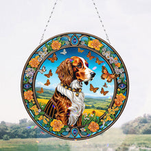 Load image into Gallery viewer, Cat Dog Double Sided Effect Diamond Painting Hanging Pendant Home Windows Decor
